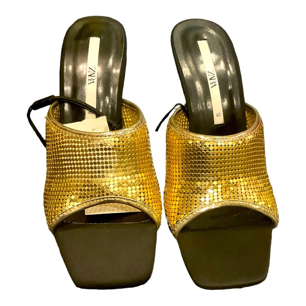 Size 40 (10) Zara Sequin Mules